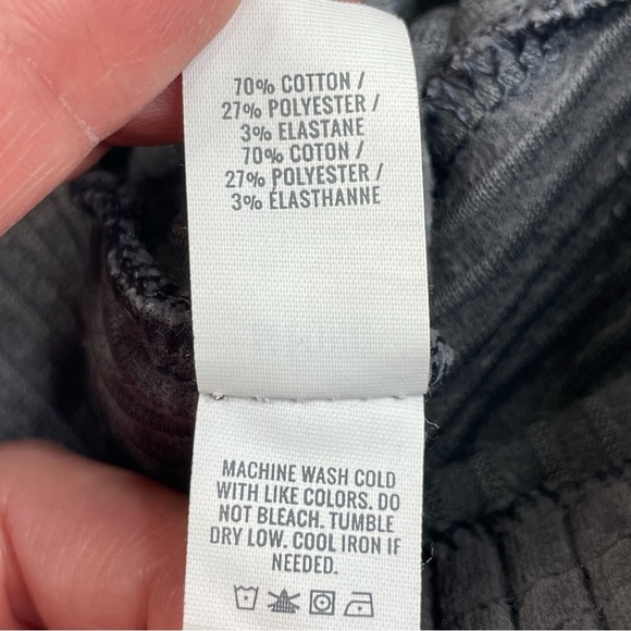 Aerie Gray Ribbed Flare Pants Velour Pull On Med Long ALTERED to 29.5” inseam - Picture 6 of 8